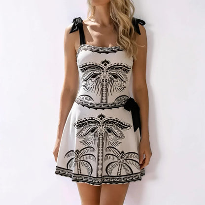 Two-Piece Skirted Swimsuit Set for Women - Beach Swimwear
