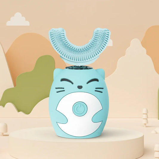 U-Shaped Sonic Electric Toothbrush for Kids, Silicone Automatic Brush