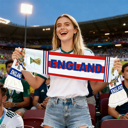 UK Flag Supporter Scarf for World Cup Matches and Sporting Events
