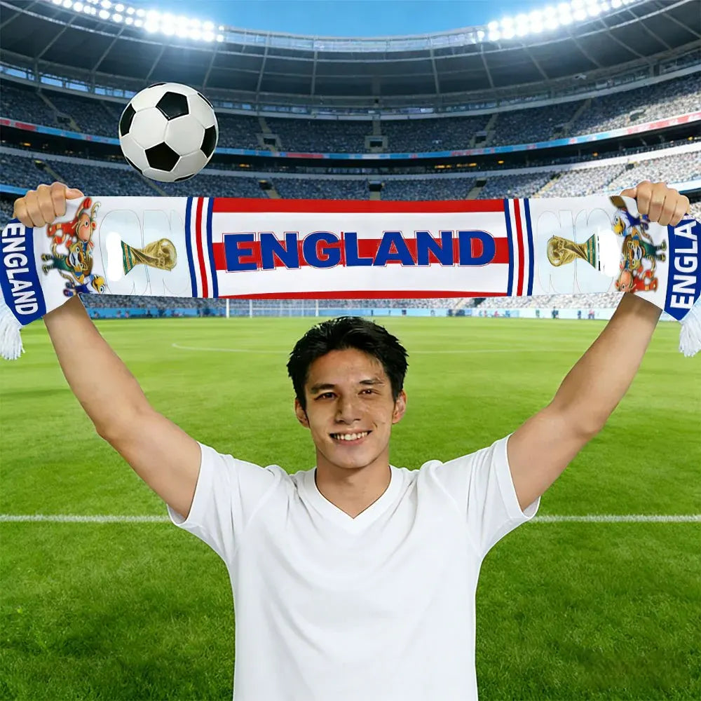 UK Flag Supporter Scarf for World Cup Matches and Sporting Events