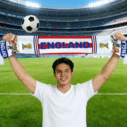 UK Flag Supporter Scarf for World Cup Matches and Sporting Events