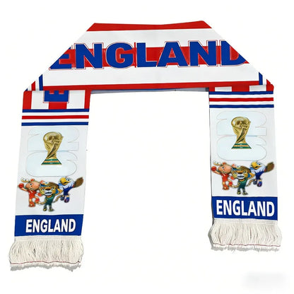 UK Flag Supporter Scarf for World Cup Matches and Sporting Events