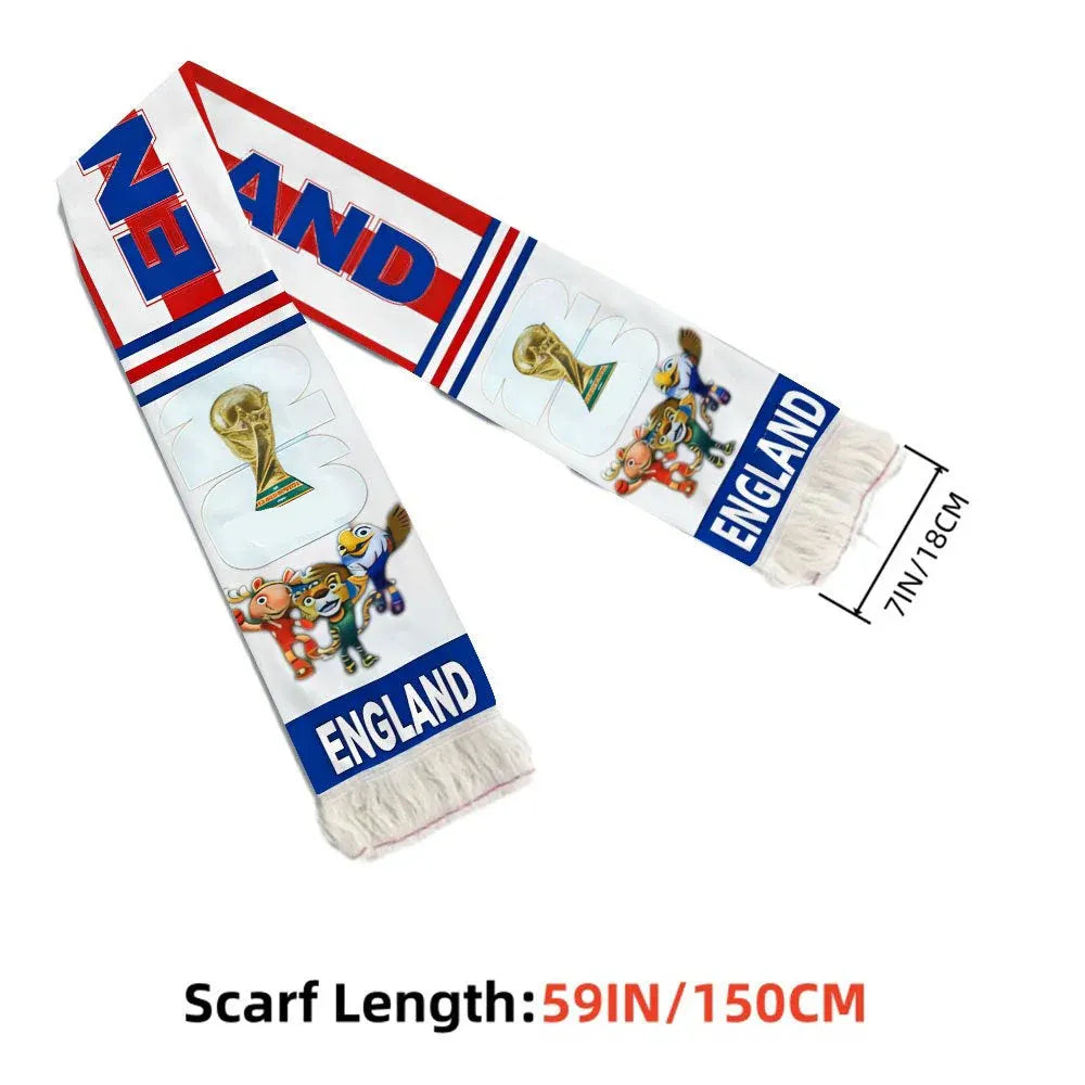 UK Flag Supporter Scarf for World Cup Matches and Sporting Events