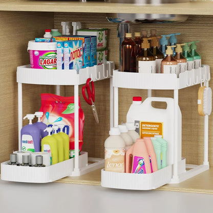 Under Sink Organizer 2-Pack Multi-Purpose Storage Drawer Set