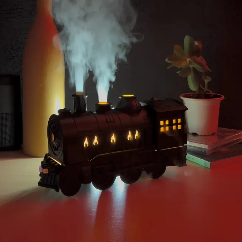 USB LED Night Light Train Design Humidifier & Essential Oil Diffuser, Plastic