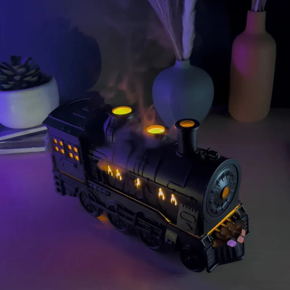 USB LED Night Light Train Design Humidifier & Essential Oil Diffuser, Plastic