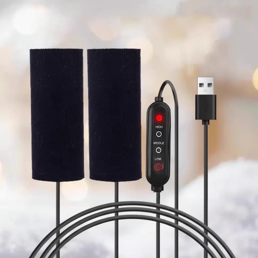 USB-Powered Motorcycle Handlebar Grips with Adjustable Heat Control