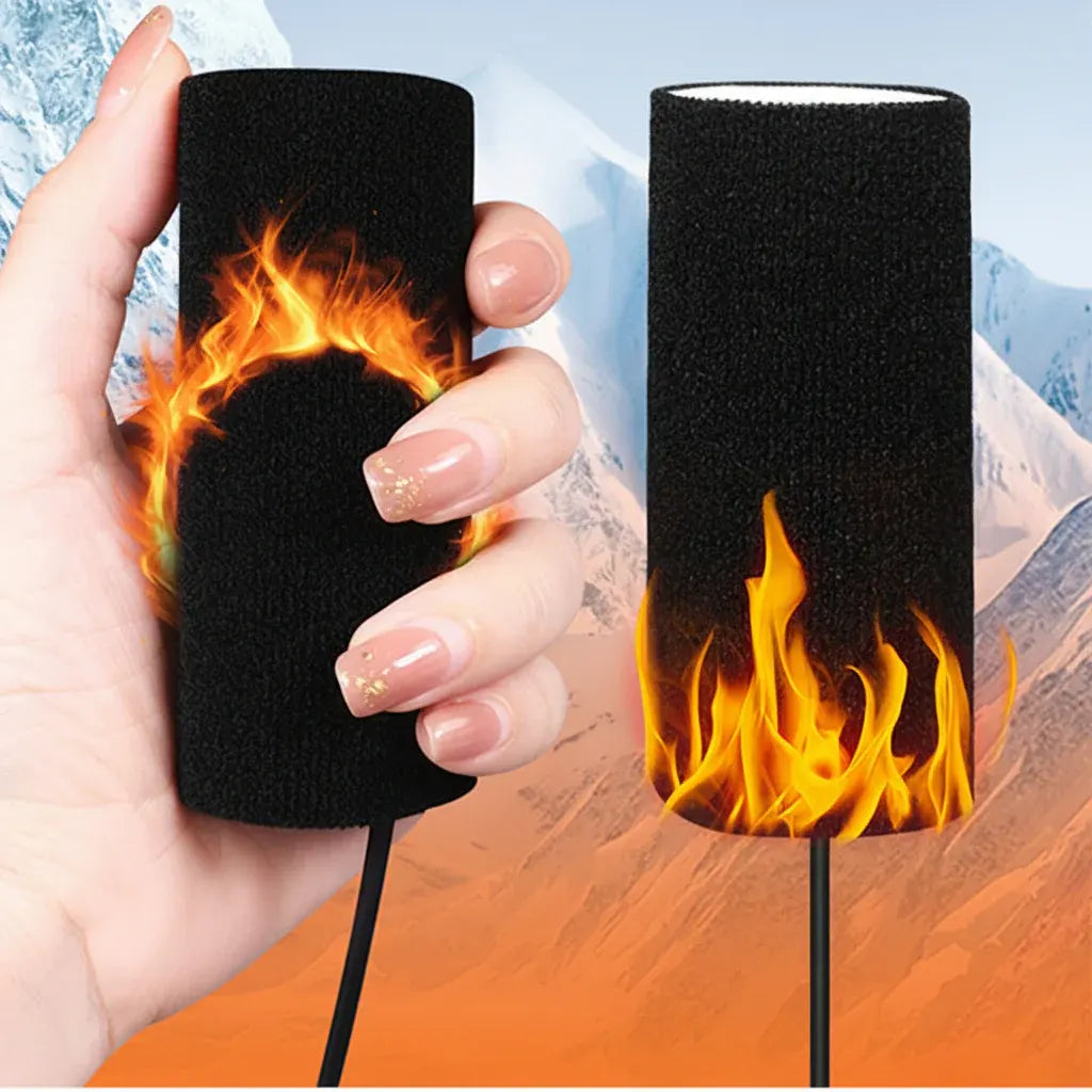 USB-Powered Motorcycle Handlebar Grips with Adjustable Heat Control
