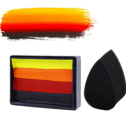 UV Glow Soccer Ball Neon Split Cake Face & Body Paint Set for Parties