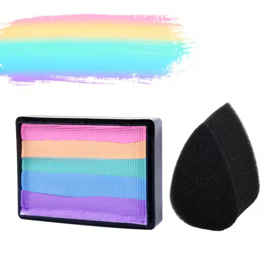 UV Glow Soccer Ball Neon Split Cake Face & Body Paint Set for Parties