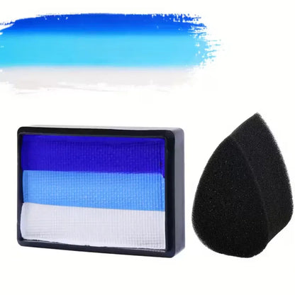 UV Glow Soccer Ball Neon Split Cake Face & Body Paint Set for Parties