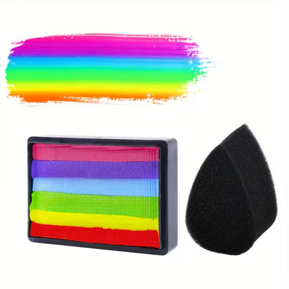 UV Glow Soccer Ball Neon Split Cake Face & Body Paint Set for Parties