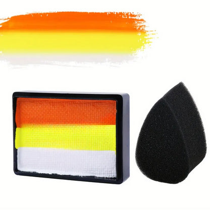 UV Glow Soccer Ball Neon Split Cake Face & Body Paint Set for Parties