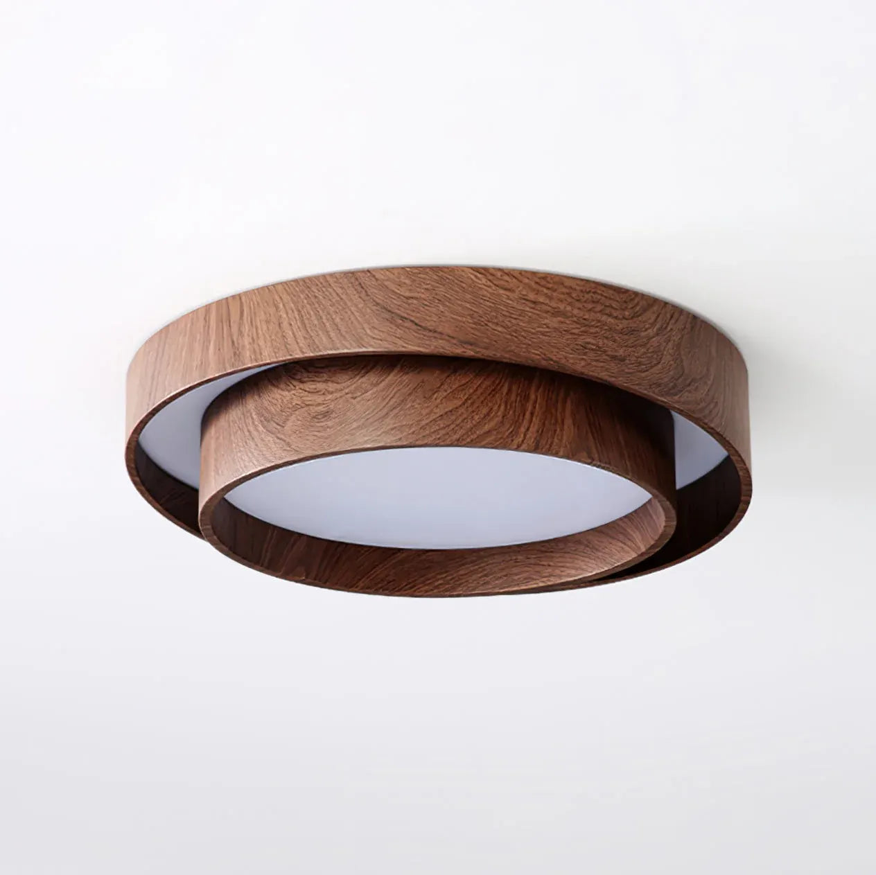 Vaako Walnut Finish LED Ceiling Lamp