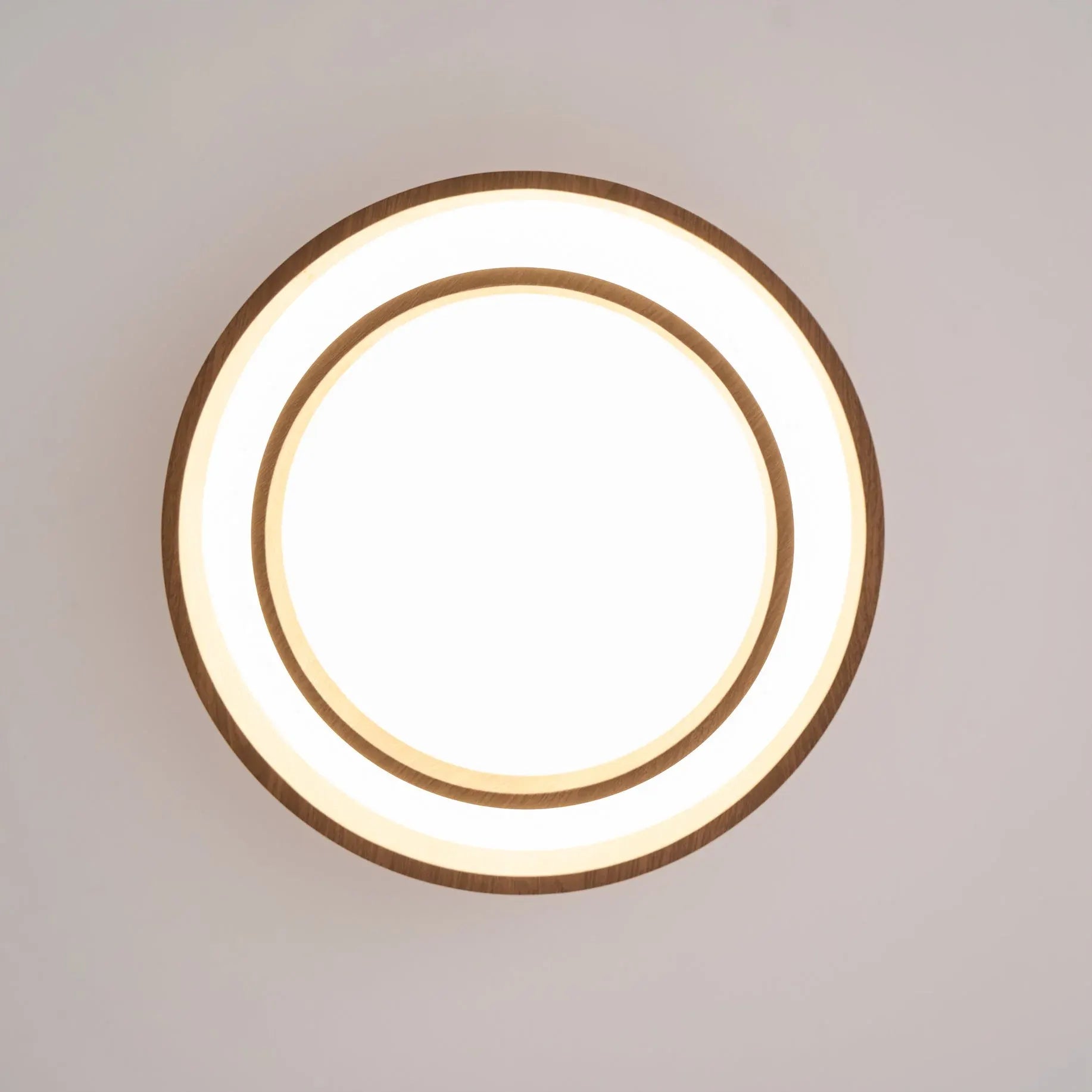 Vaako Walnut Finish LED Ceiling Lamp