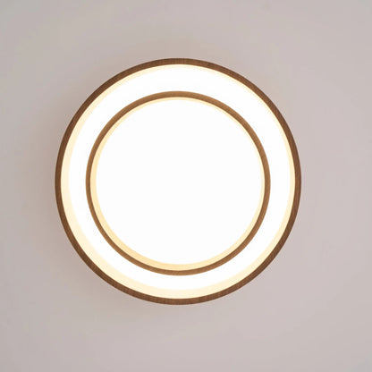 Vaako Walnut Finish LED Ceiling Lamp