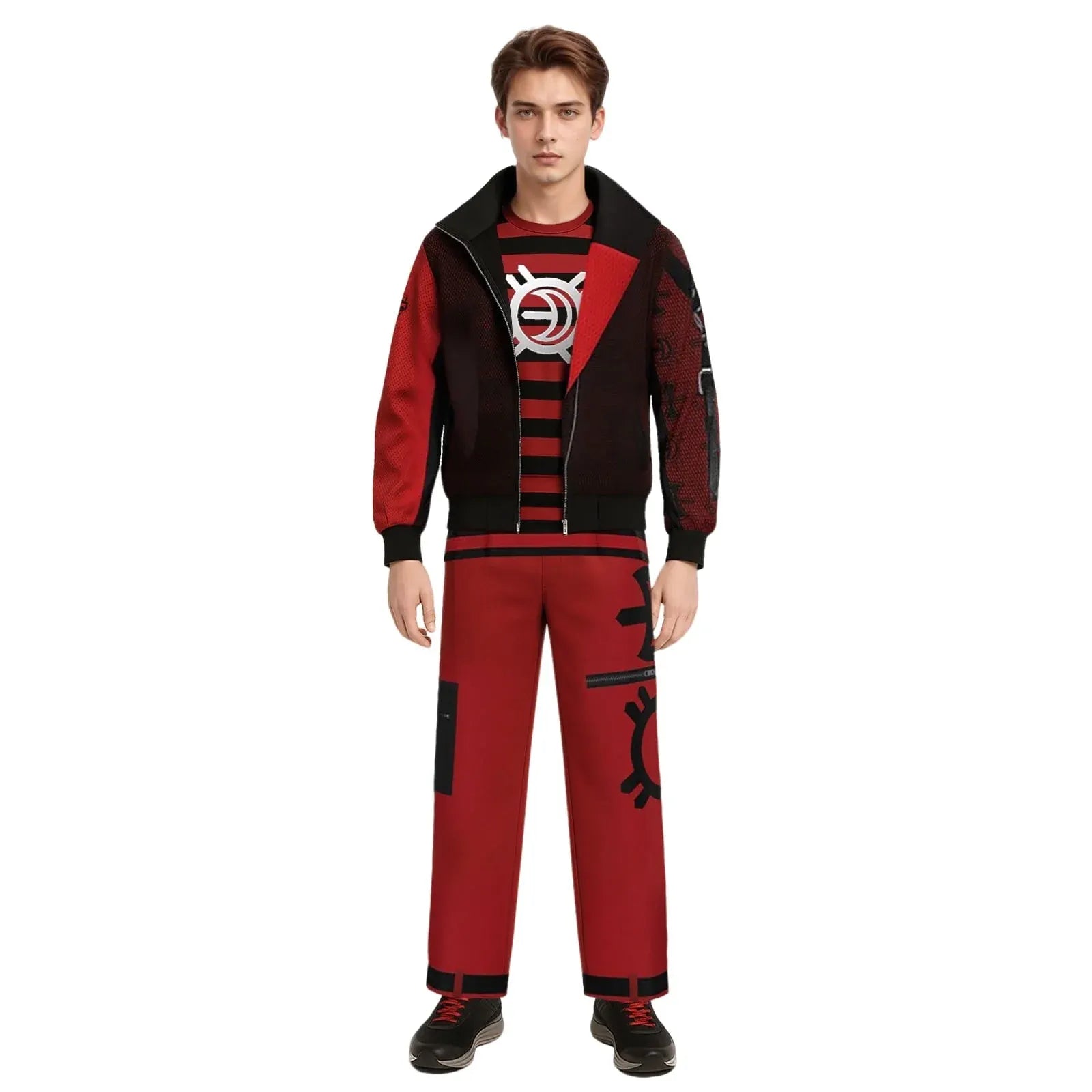 Vampire Costume Set with Jacket and Pants for Halloween