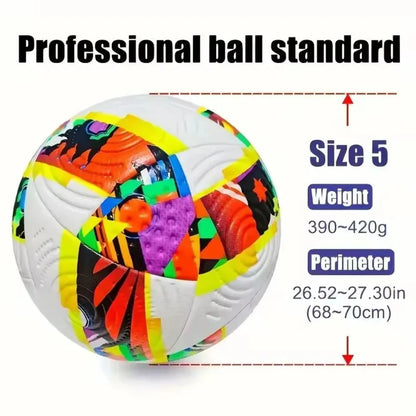 Vibrant Size 5 PU Soccer Ball for Outdoor Football Training