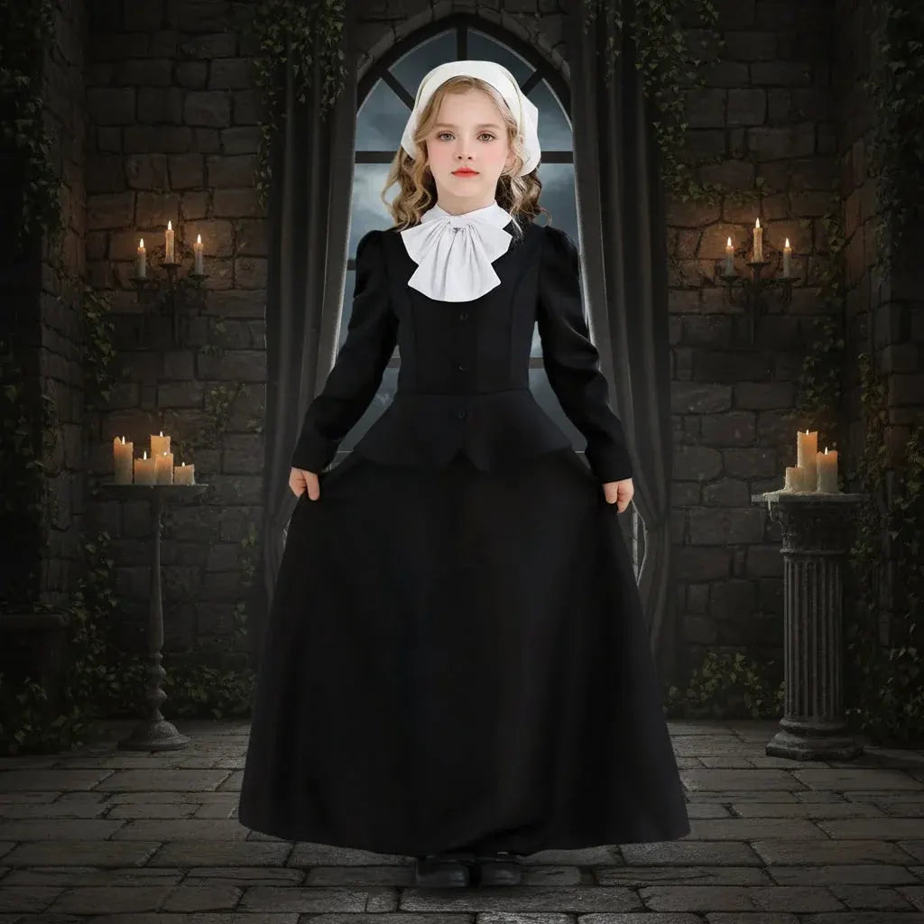 Victorian Gothic Long Sleeve Dress - Women's Halloween Costume