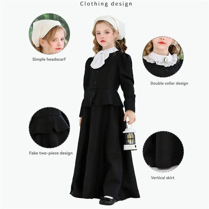 Victorian Gothic Long Sleeve Dress - Women's Halloween Costume