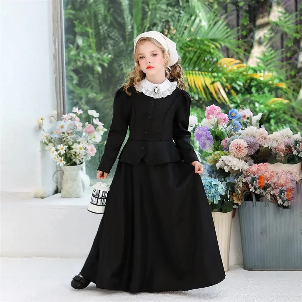 Victorian Gothic Long Sleeve Dress - Women's Halloween Costume
