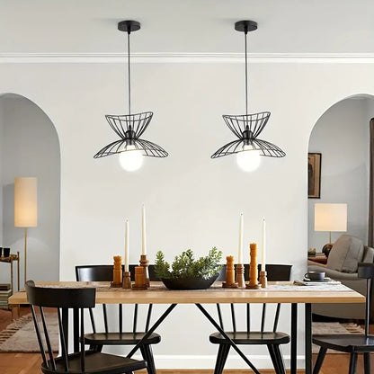 Vintage Black Industrial Pendant Light with Adjustable Height