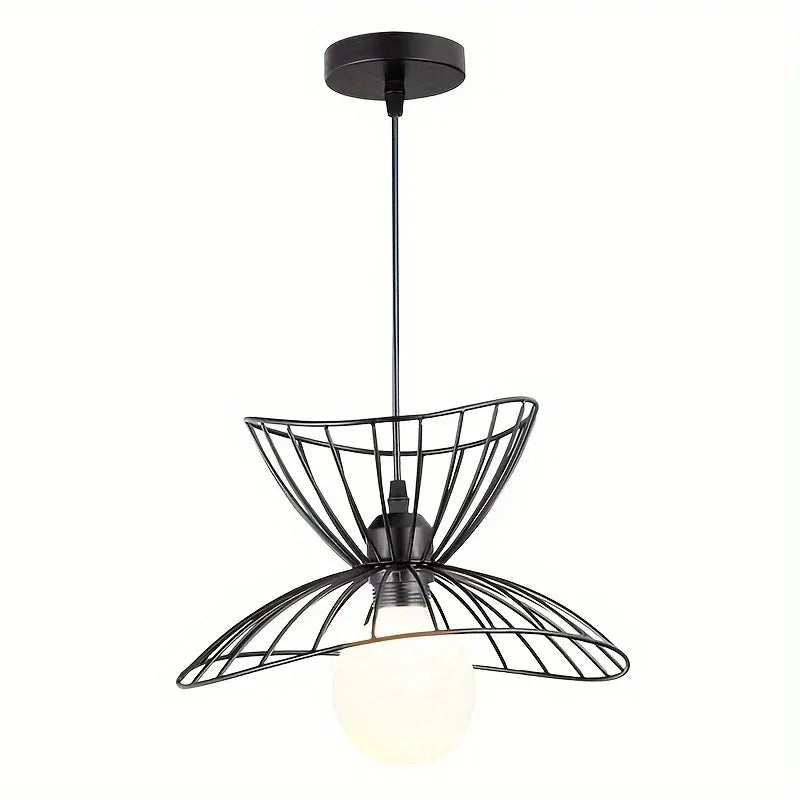 Vintage Black Industrial Pendant Light with Adjustable Height