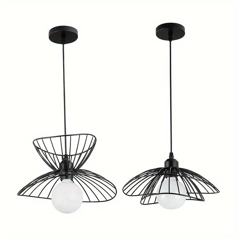 Vintage Black Industrial Pendant Light with Adjustable Height