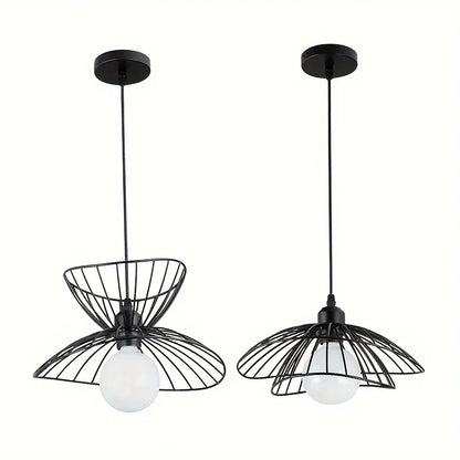 Vintage Black Industrial Pendant Light with Adjustable Height