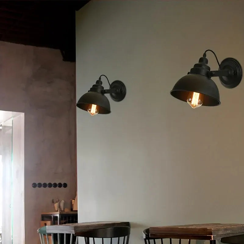 Vintage Industrial Metal Wall Sconce - Retro Style Lamp