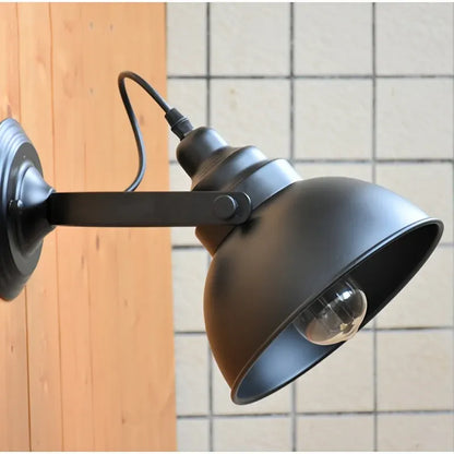 Vintage Industrial Metal Wall Sconce - Retro Style Lamp