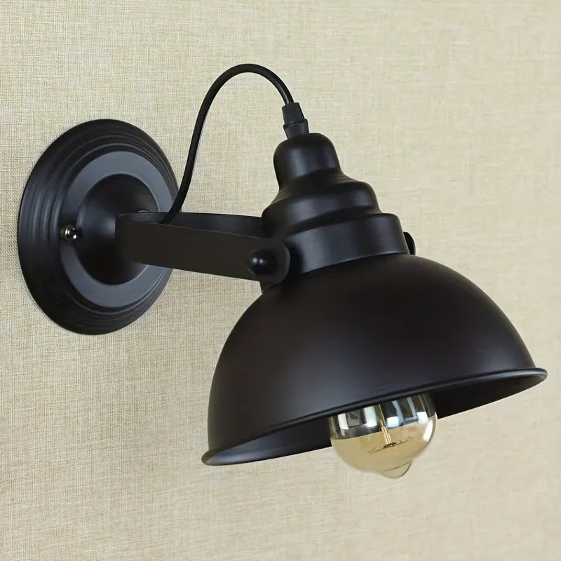 Vintage Industrial Metal Wall Sconce - Retro Style Lamp