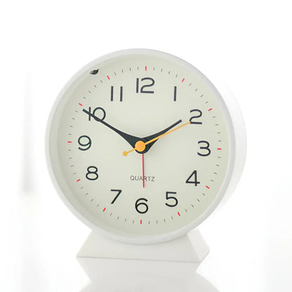 Vintage Silent Quartz Desk Clock with Alarm