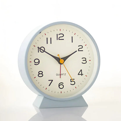 Vintage Silent Quartz Desk Clock with Alarm