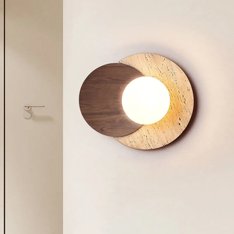 Wabi-Sabi Stone-Textured Wall Sconce | Modern Natural Design