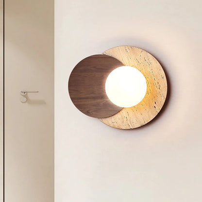 Wabi-Sabi Stone-Textured Wall Sconce | Modern Natural Design