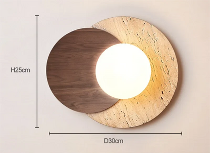 Wabi-Sabi Stone-Textured Wall Sconce | Modern Natural Design
