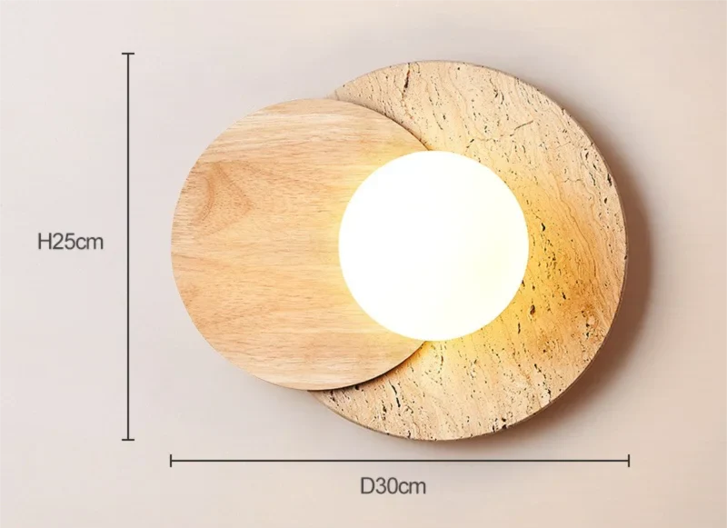 Wabi-Sabi Stone-Textured Wall Sconce | Modern Natural Design
