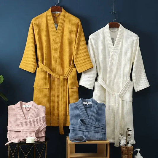 Waffle Weave Luxury Bathrobe