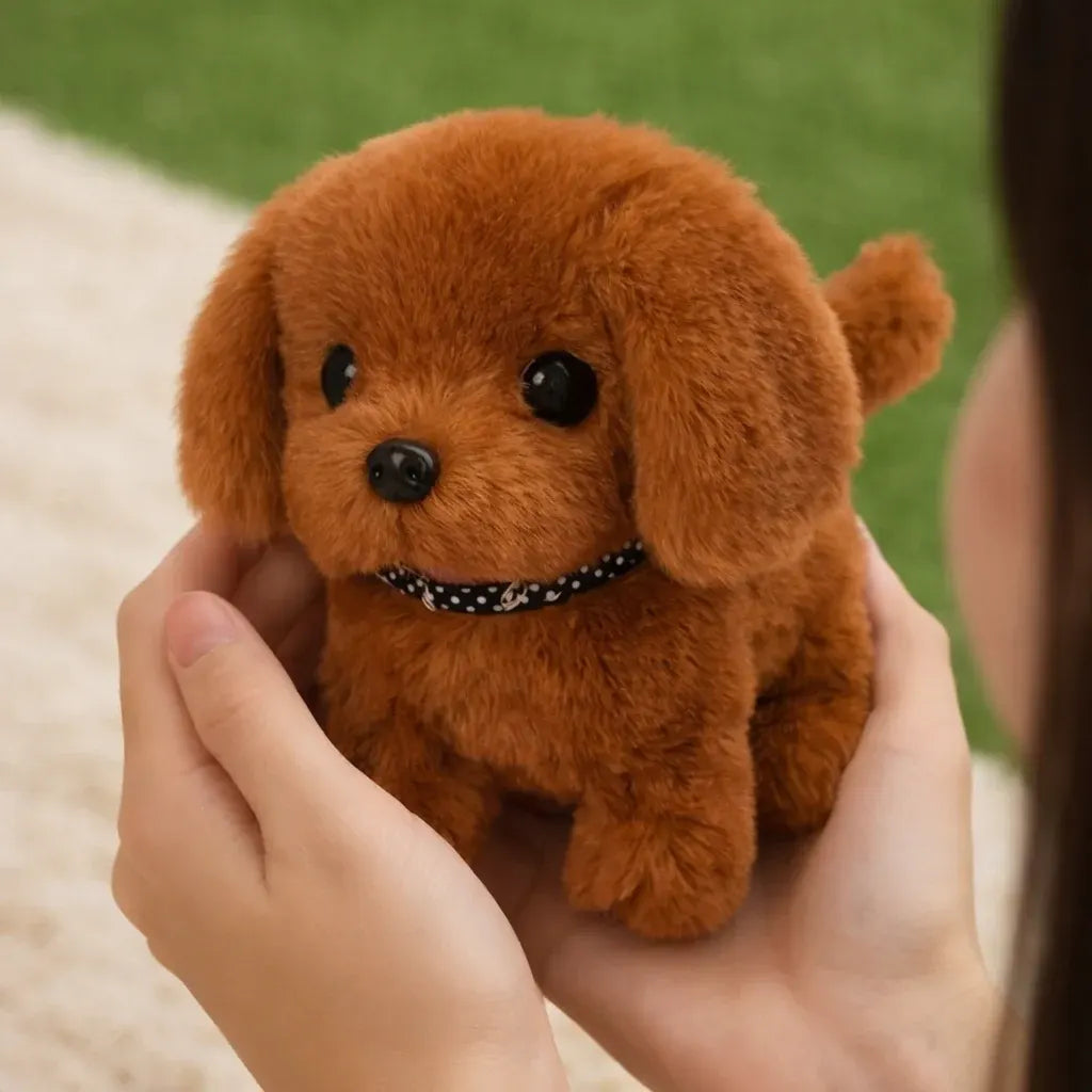 Walking Robotic Puppy Plush Toy with Barking Sound and Wagging Tail