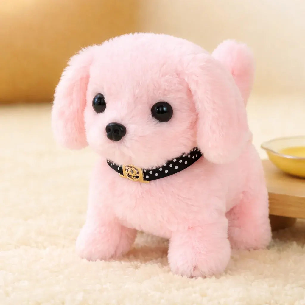 Walking Robotic Puppy Plush Toy with Barking Sound and Wagging Tail
