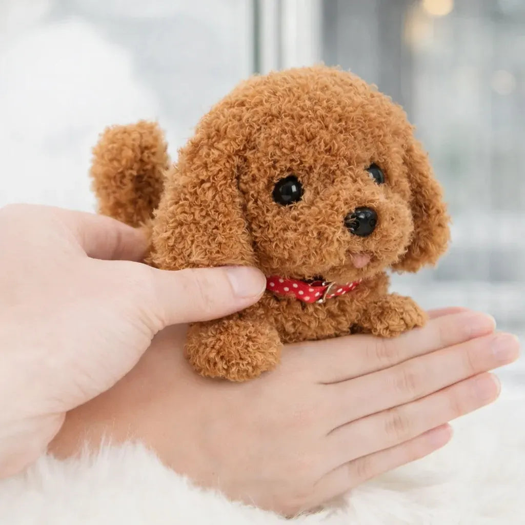 Walking Robotic Puppy Plush Toy with Barking Sound and Wagging Tail