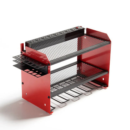 Wall-Mounted Garage Power Tool Storage Shelf & Organizer Station