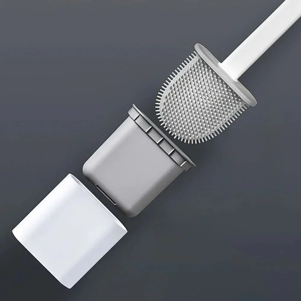 Wall-Mounted Silicone Toilet Cleaning Brush for Bathroom