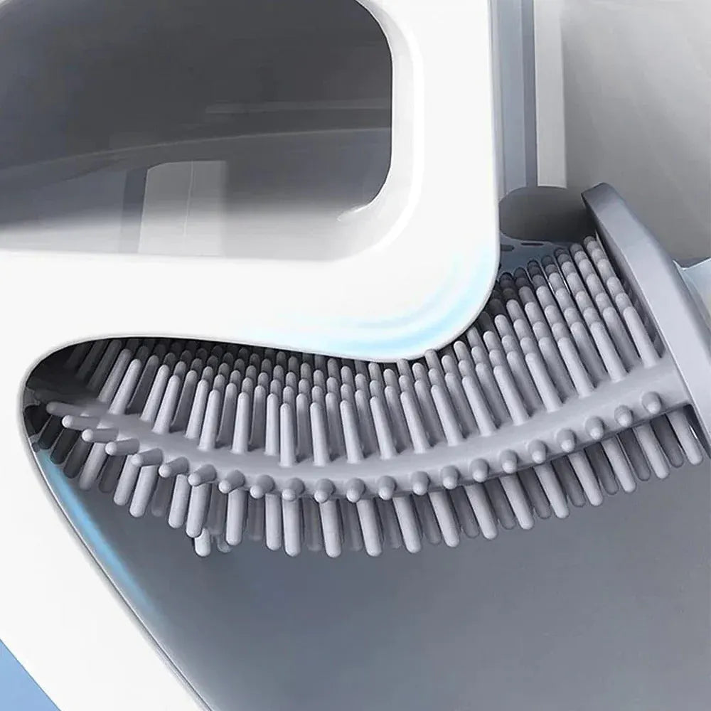 Wall-Mounted Silicone Toilet Cleaning Brush for Bathroom