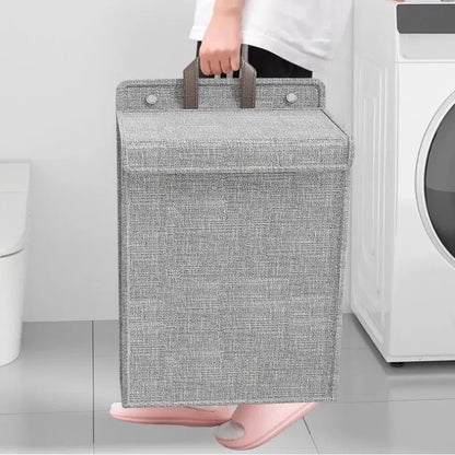 Wallora Foldable Wall-Mounted Adhesive Laundry Hamper & Organizer