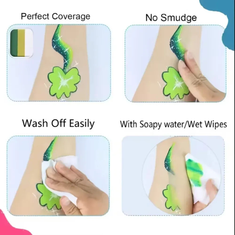 Washable Face & Body Art Paint Kit for Creative Designs