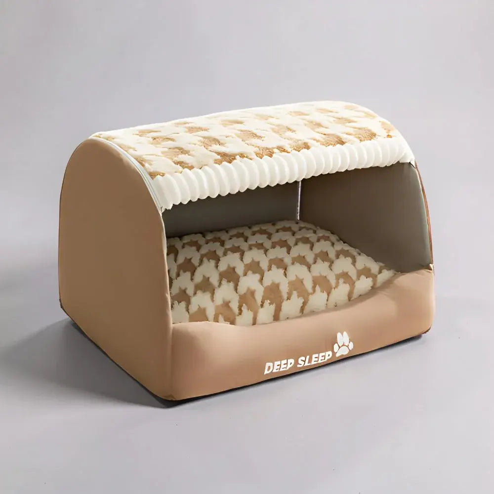 Washable Plush Pet Sleeping Cushion Bed with Soft Mat Cover
