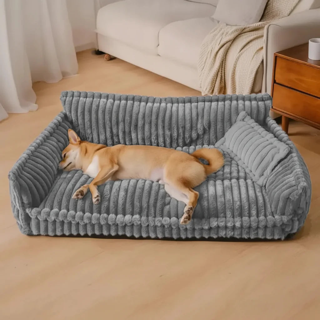 Washable Raised-Edge Dog Sofa Bed for Large Dogs
