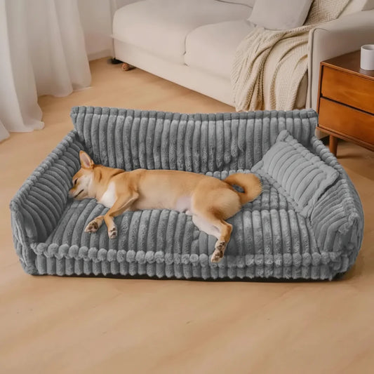 Washable Raised-Edge Dog Sofa Bed for Large Dogs